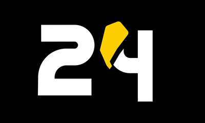 excavation number yellow logo simple modern unique