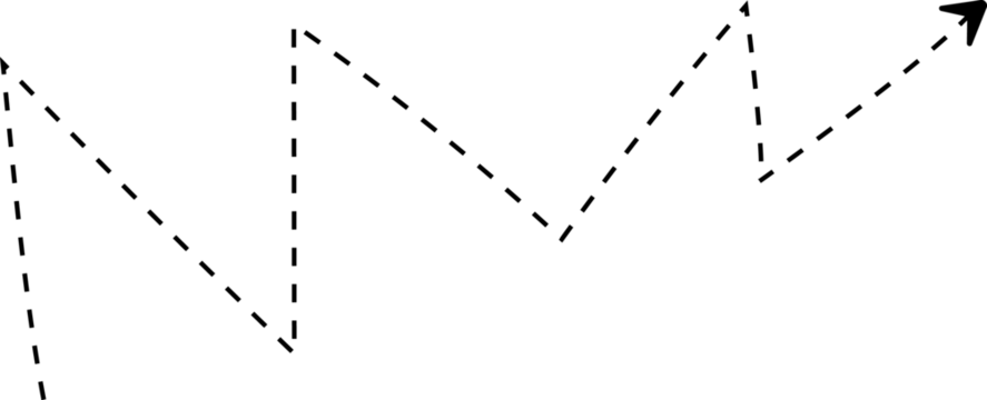 Dotted line arrow