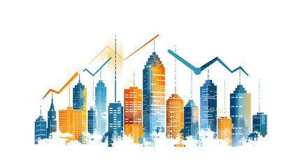 Fototapeta premium City business stock graphic