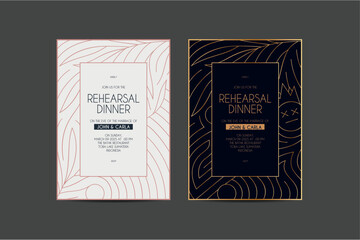 Minimalist Rehearsal Dinner Wedding Invitation Template