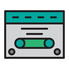 Rap Mixtape   Vector Filled Icon Design