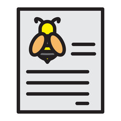 Beekeeping Journal Vector Filled Icon Design
