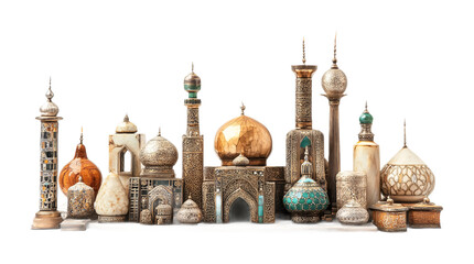 Ahlul Bayt (Household of Prophet) Relics for Religious Significance - Isolated on White Background