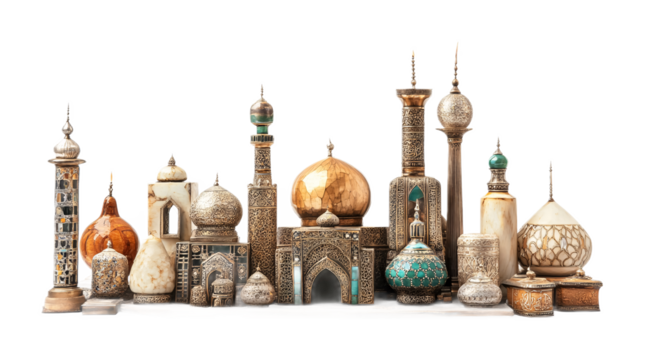 Ahlul Bayt (Household of Prophet) Relics for Religious Significance - Isolated on White Background