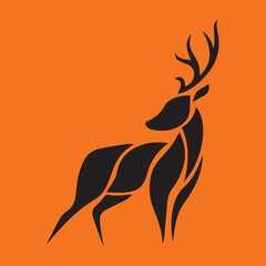 Deer vector silhouette for commercial use  