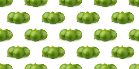 Seamless pattern of fresh green limes creating a vibrant and refreshing background