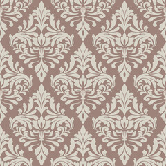 Elegant Damask Seamless Pattern. Vector design for Wallpaper, Fabric, Branding, Packaging, Invitations, Wedding, Home Decor Design