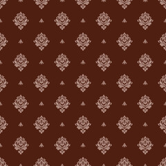 Vector Elegant Damask Seamless Pattern for Wallpaper, Fabric, Branding, Packaging, Invitations, Wedding, Home Decor Design