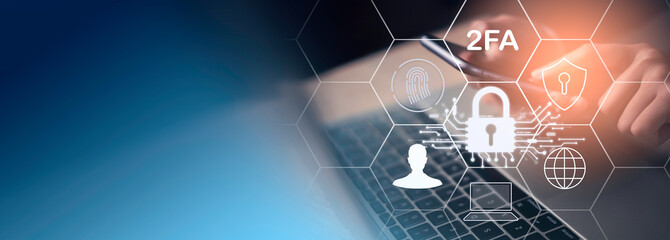 Cyber Information Security Concept with 2FA, Confidential Data Protection, Privacy, and Safe Digital Database Energy Flow.