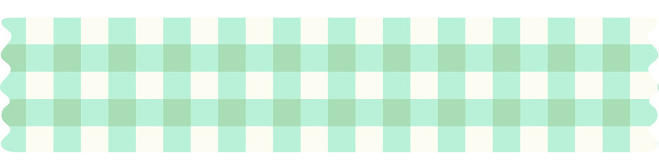 Pastel Gingham Check Masking Tape – Soft Green