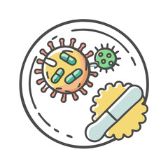 antibiotic resistance icon, antibiotic resistance vector illustration-simple illustration of antibiotic resistance, perfect for antibiotic resistance logos and icons