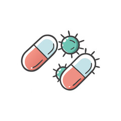 antibiotics icon, antibiotics vector illustration-simple illustration of antibiotics, perfect for antibiotics logos and icons