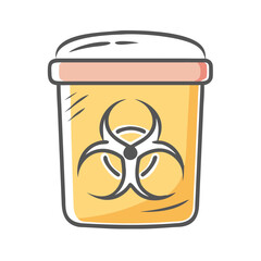 biohazard container icon, biohazard container vector illustration-simple illustration of biohazard container, perfect for biohazard container logos and icons