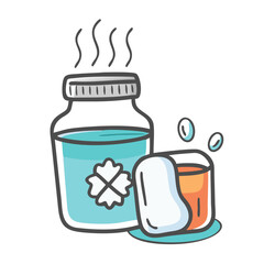 cold medicine icon, cold medicine vector illustration-simple illustration of cold medicine, perfect for cold medicine logos and icons