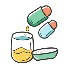 compounded medicine icon, compounded medicine vector illustration-simple illustration of compounded medicine, perfect for compounded medicine logos and icons