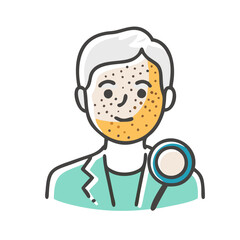 dermatologist icon, dermatologist vector illustration-simple illustration of dermatologist, perfect for dermatologist logos and icons