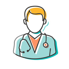 general practitioner icon, general practitioner vector illustration-simple illustration of general practitioner, perfect for general practitioner logos and icons