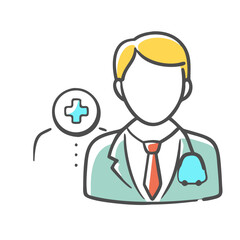 healthcare administrator icon, healthcare administrator vector illustration-simple illustration of healthcare administrator, perfect for healthcare administrator logos and icons