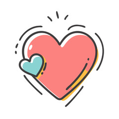 heart icon, heart vector illustration-simple illustration of heart, perfect for heart logos and icons