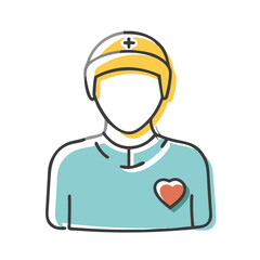 hospital volunteer icon, hospital volunteer vector illustration-simple illustration of hospital volunteer, perfect for hospital volunteer logos and icons