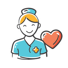hospital volunteer icon, hospital volunteer vector illustration-simple illustration of hospital volunteer, perfect for hospital volunteer logos and icons