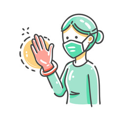 infection control staff icon, infection control staff vector illustration-simple illustration of infection control staff, perfect for infection control staff logos and icons