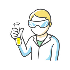lab technician icon, lab technician vector illustration-simple illustration of lab technician, perfect for lab technician logos and icons
