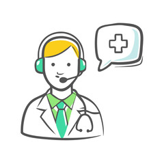 medical consultant icon, medical consultant vector illustration-simple illustration of medical consultant, perfect for medical consultant logos and icons