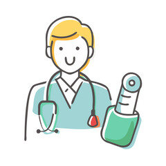 Fototapeta premium medical intern icon, medical intern vector illustration-simple illustration of medical intern, perfect for medical intern logos and icons
