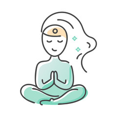 mindfulness icon, mindfulness vector illustration-simple illustration of mindfulness, perfect for mindfulness logos and icons