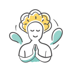 mindfulness icon, mindfulness vector illustration-simple illustration of mindfulness, perfect for mindfulness logos and icons