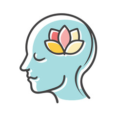 mindfulness icon, mindfulness vector illustration-simple illustration of mindfulness, perfect for mindfulness logos and icons