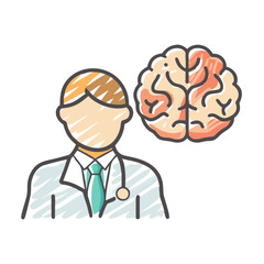 neurologist icon, neurologist vector illustration-simple illustration of neurologist, perfect for neurologist logos and icons