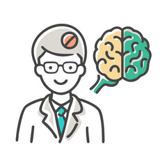 neurologist icon, neurologist vector illustration-simple illustration of neurologist, perfect for neurologist logos and icons