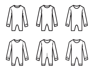 Long johns line art illustration