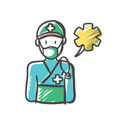 paramedic icon, paramedic vector illustration-simple illustration of paramedic, perfect for paramedic logos and icons