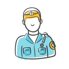 paramedic icon, paramedic vector illustration-simple illustration of paramedic, perfect for paramedic logos and icons