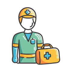 paramedic icon, paramedic vector illustration-simple illustration of paramedic, perfect for paramedic logos and icons