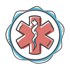 paramedic badge icon, paramedic badge vector illustration-simple illustration of paramedic badge, perfect for paramedic badge logos and icons