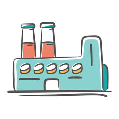 pharmaceutical factory icon, pharmaceutical factory vector illustration-simple illustration of pharmaceutical factory, perfect for pharmaceutical factory logos and icons