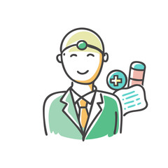 pharmacist icon, pharmacist vector illustration-simple illustration of pharmacist, perfect for pharmacist logos and icons