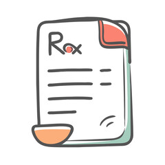prescription paper icon, prescription paper vector illustration-simple illustration of prescription paper, perfect for prescription paper logos and icons