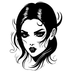 Bold Monochrome Portrait of a Stylish Woman