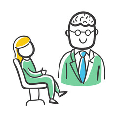psychiatrist icon, psychiatrist vector illustration-simple illustration of psychiatrist, perfect for psychiatrist logos and icons