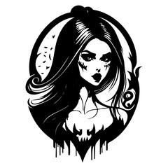 Ethereal Enchantress with Gothic Flair Portrait