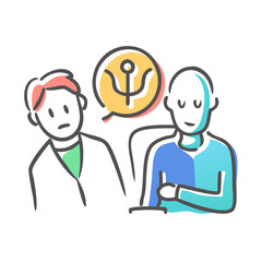 psychologist icon, psychologist vector illustration-simple illustration of psychologist, perfect for psychologist logos and icons