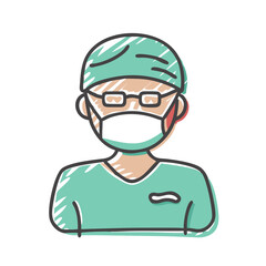 surgeon icon, surgeon vector illustration-simple illustration of surgeon, perfect for surgeon logos and icons