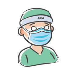 surgeon icon, surgeon vector illustration-simple illustration of surgeon, perfect for surgeon logos and icons