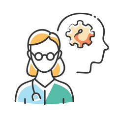 therapy specialist icon, therapy specialist vector illustration-simple illustration of therapy specialist, perfect for therapy specialist logos and icons