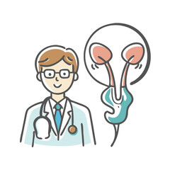 urologist icon, urologist vector illustration-simple illustration of urologist, perfect for urologist logos and icons